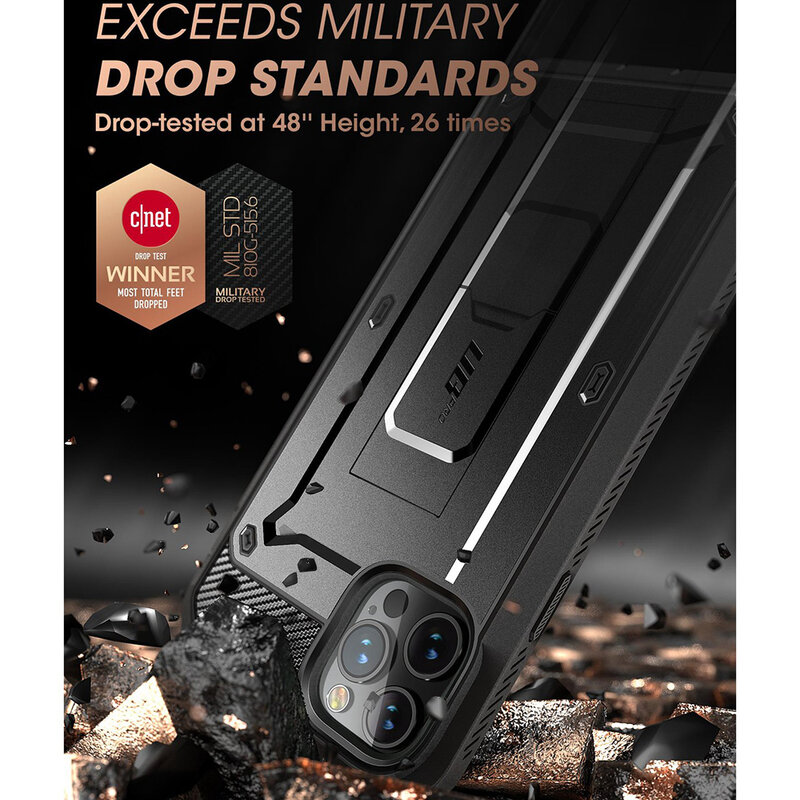 Husa iPhone 13 Pro Max Supcase Unicorn Beetle Pro, negru