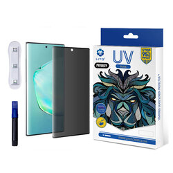 Folie Sticla Samsung Galaxy Note 20 Ultra Lito UV Glue PRIVACY 9H Cu Lampa Si Adeziv Lichid - Clear