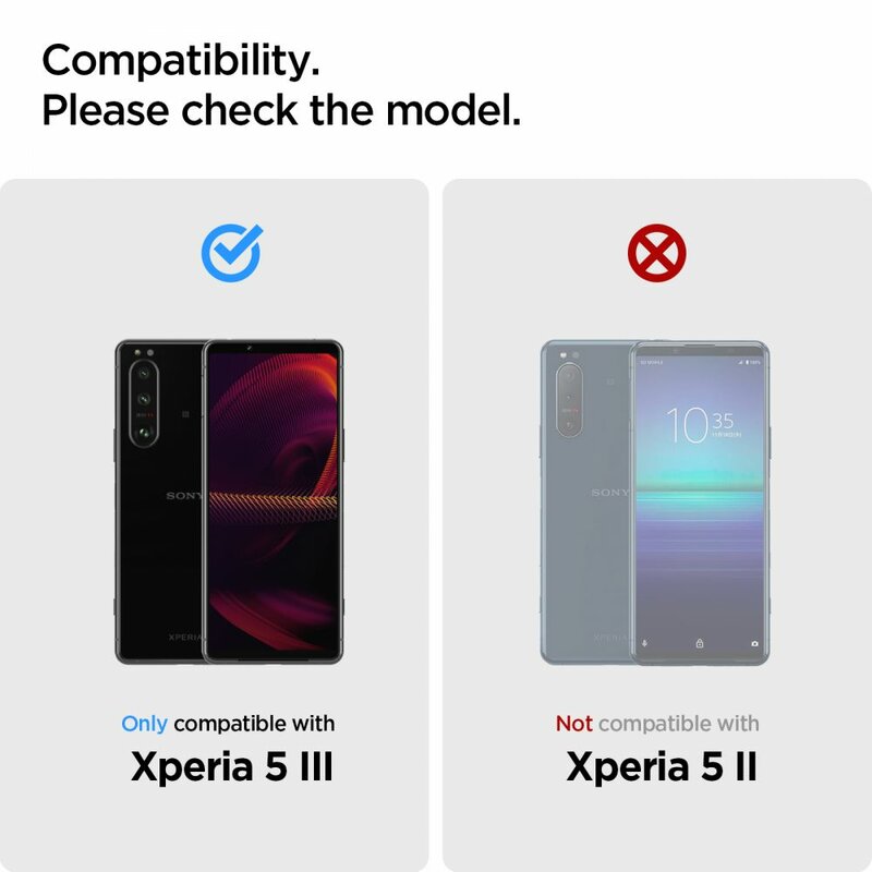 Folie sticla Sony Xperia 5 III Spigen Glas.tR Align Master, negru