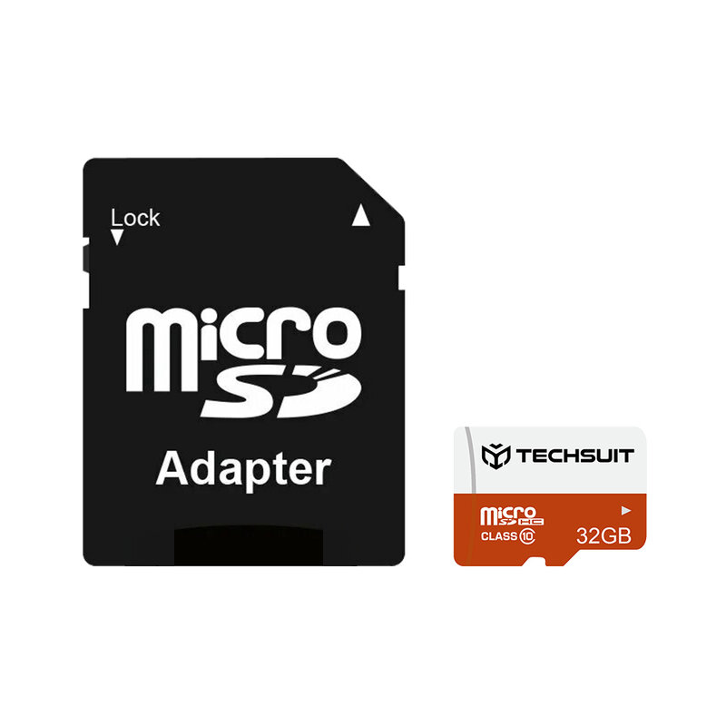 Card memorie 32GB Micro SDHC Techsuit, clasa 10 + adaptor, negru