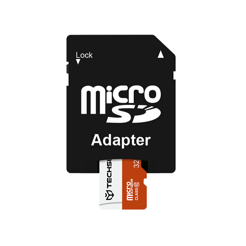 Card memorie 32GB Micro SDHC Techsuit, clasa 10 + adaptor, negru