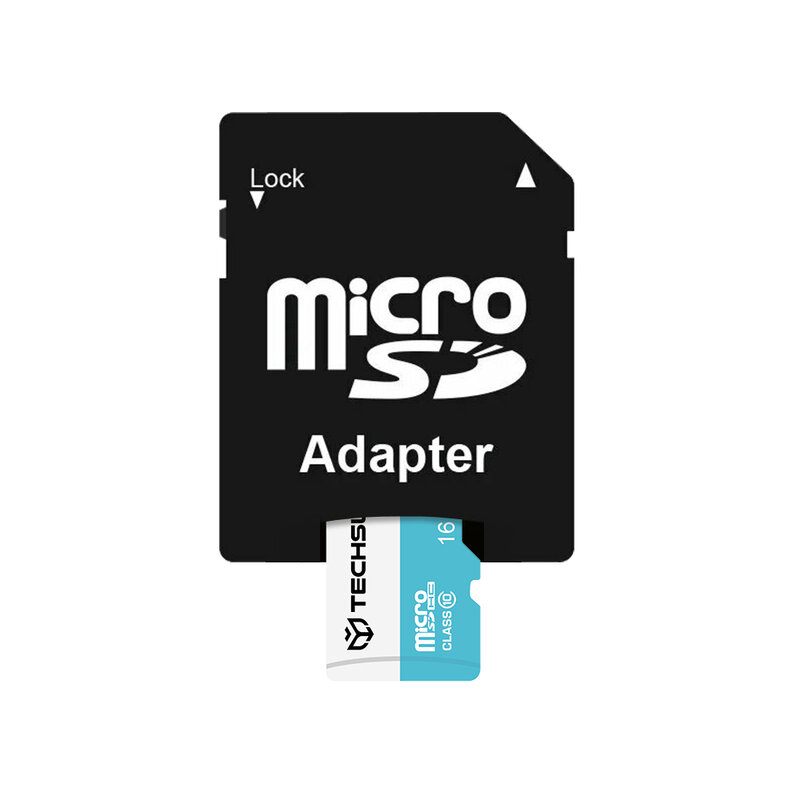 Card memorie 16GB Micro SDHC Techsuit, clasa 10 + adaptor, negru