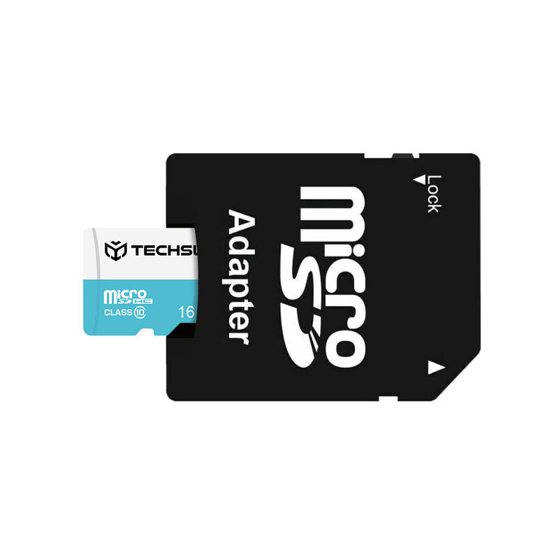 Card memorie 16GB Micro SDHC Techsuit, clasa 10 + adaptor, negru