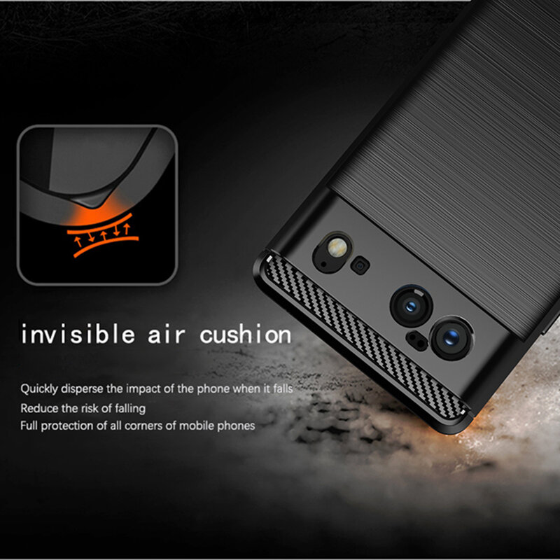 Husa Google Pixel 6 Techsuit Carbon Silicone - Negru