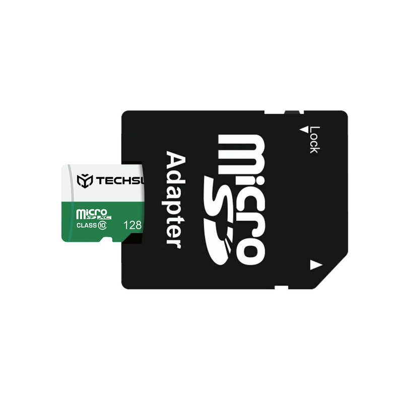 Card memorie 128GB Micro SDXC Techsuit, clasa 10 + adaptor, negru