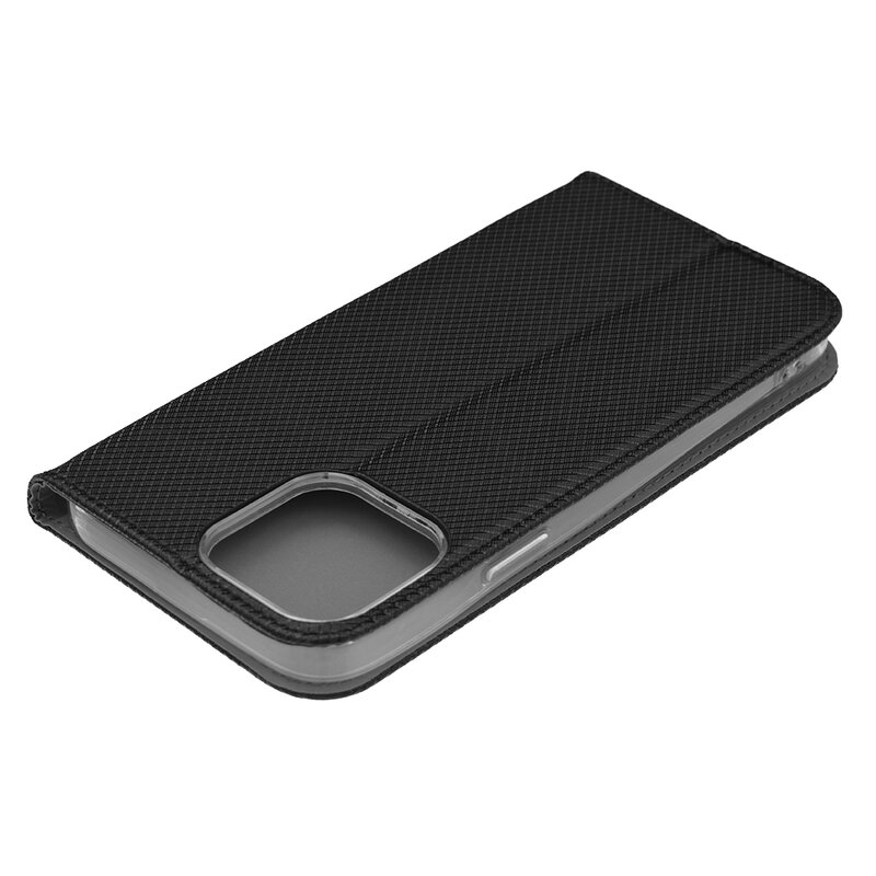 Husa Smart Book iPhone 13 Pro Max Flip, negru