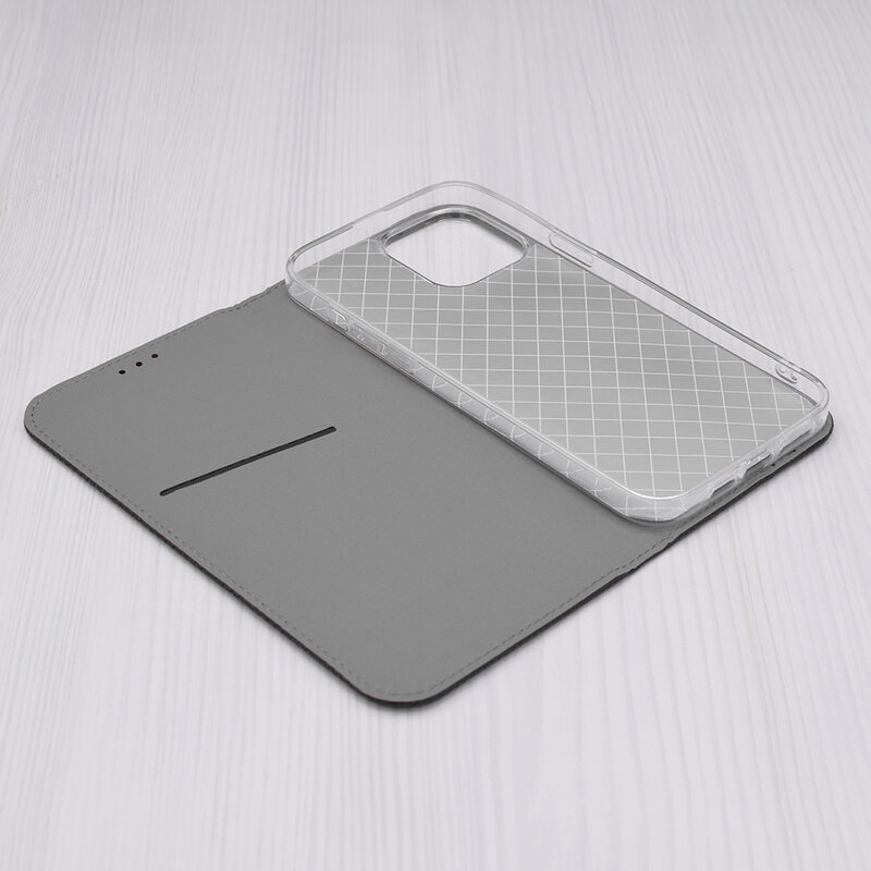 Husa Smart Book iPhone 13 Pro Max Flip, negru