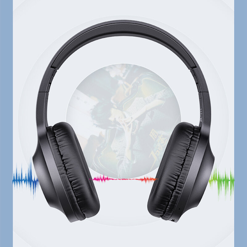 Casti over-ear wireless USAMS YX05, noise cancelling, negru
