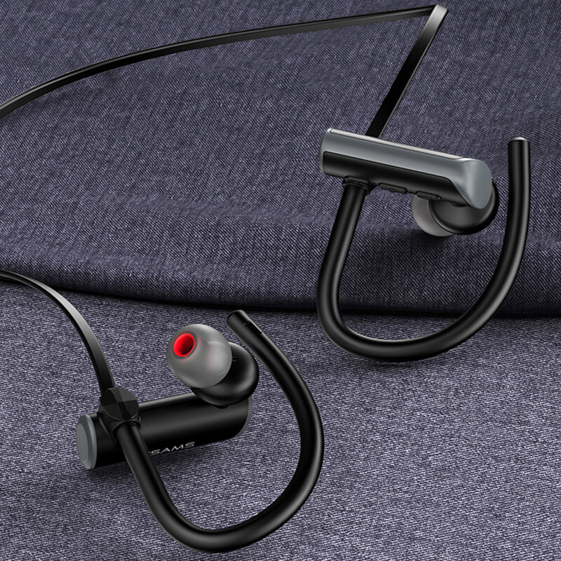 Casti in-ear sport, alergare wireless cu Bluetooth Usams S4, rosu
