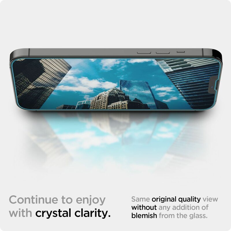 Folie iPhone 13 Spigen Glas.tR EZ Fit, protectie senzor