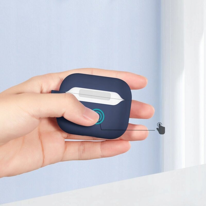 Husa Apple Airpods 3 ESR Bounce, holder metalic, albastru