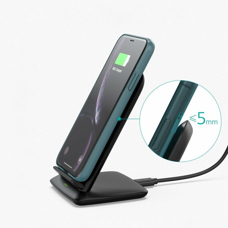 Suport telefon birou cu incarcare wireless 15W Choetech, T555-F