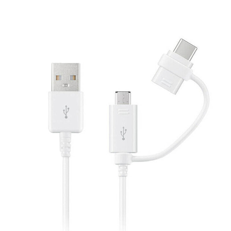 Cablu de date USB la Micro-USB, Type-C Samsung, 1,5m, alb