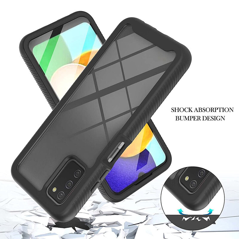 [Pachet 360°] Husa + Folie Samsung Galaxy A03s Techsuit Defense, negru