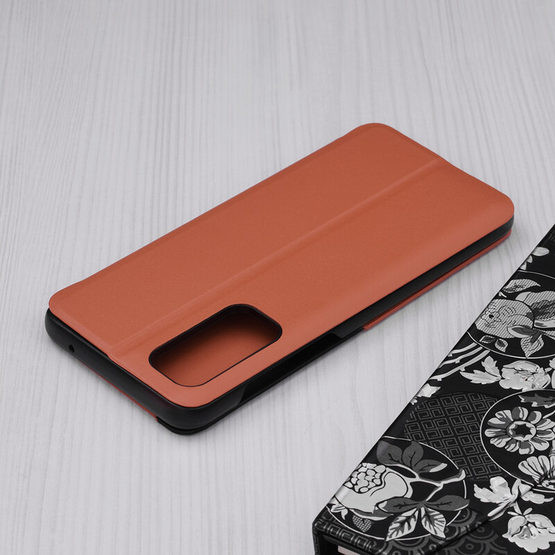 Husa OnePlus Nord 2 5G Eco Leather View flip tip carte - portocaliu