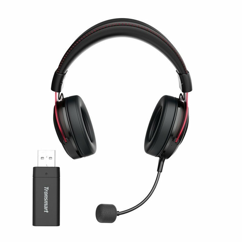 Headset gaming 2.4 wireless Tronsmart Shadow, casti RGB over-ear