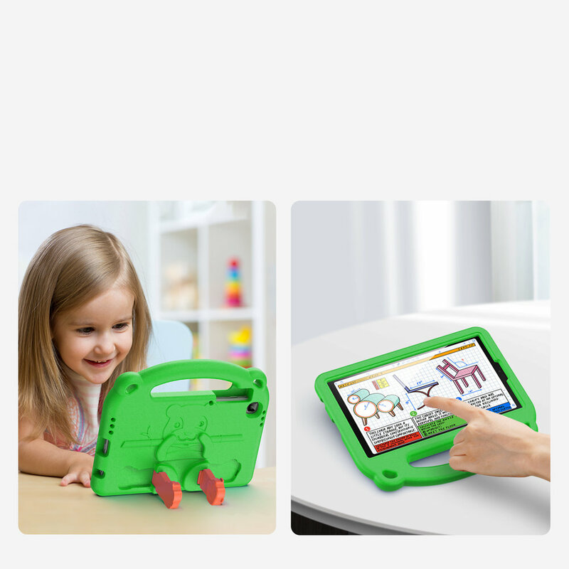 Husa tableta copii Samsung Galaxy Tab A7 Lite Dux Ducis Panda, verde