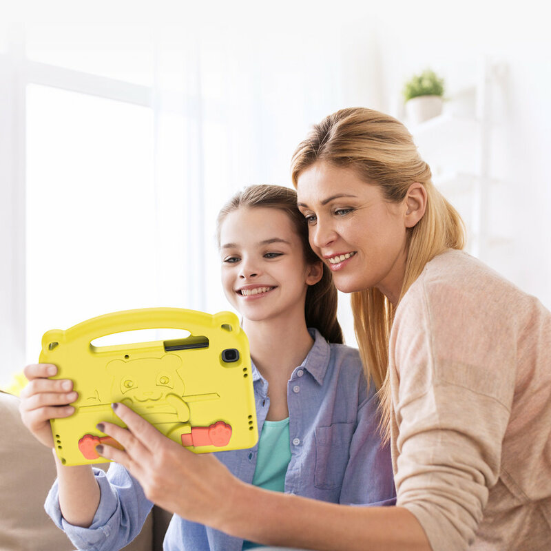 Husa tableta copii Samsung Galaxy Tab A7 10.4 2020 T500/T505 Dux Ducis Panda, galben