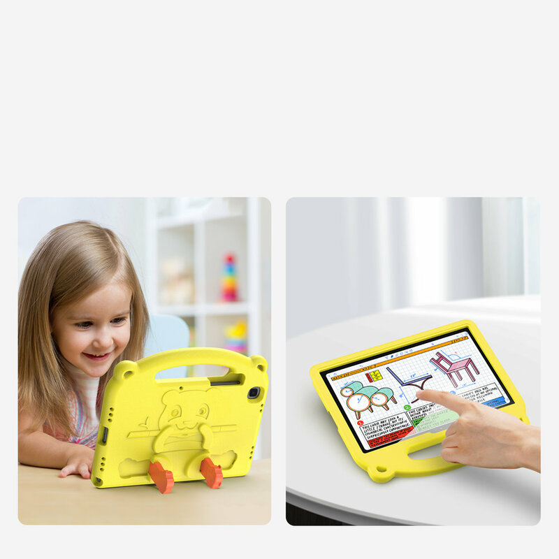 Husa tableta copii Samsung Galaxy Tab A7 10.4 2020 T500/T505 Dux Ducis Panda, galben