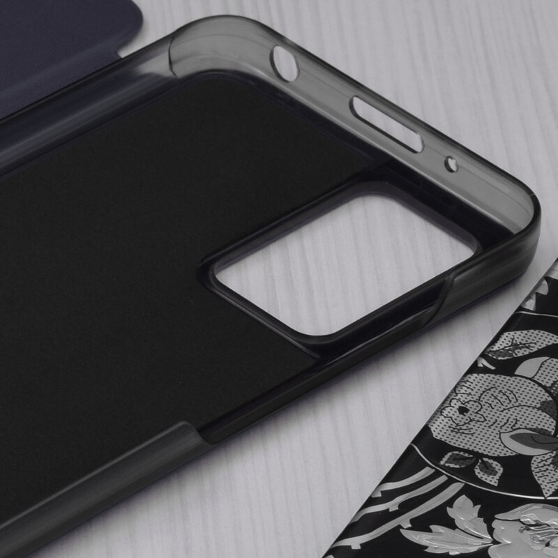 Husa Xiaomi Redmi 10 Eco Leather View flip tip carte, albastru