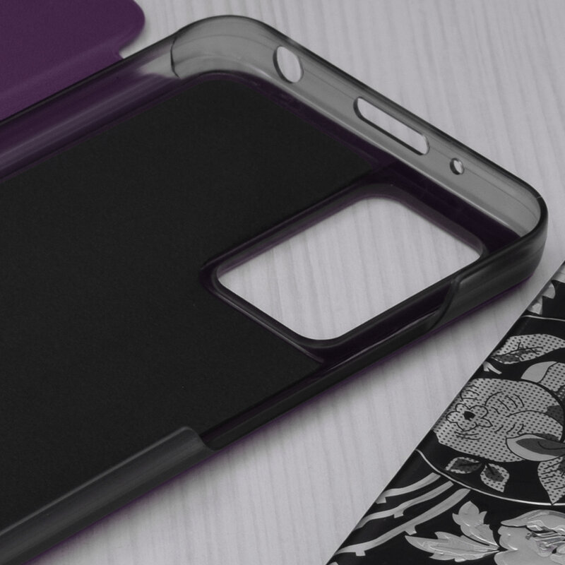 Husa Xiaomi Redmi 10 Eco Leather View flip tip carte, mov