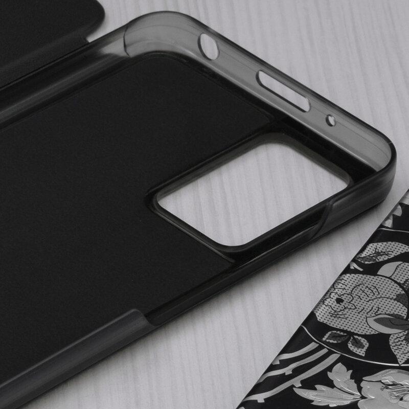 Husa Xiaomi Redmi 10 Eco Leather View flip tip carte, negru