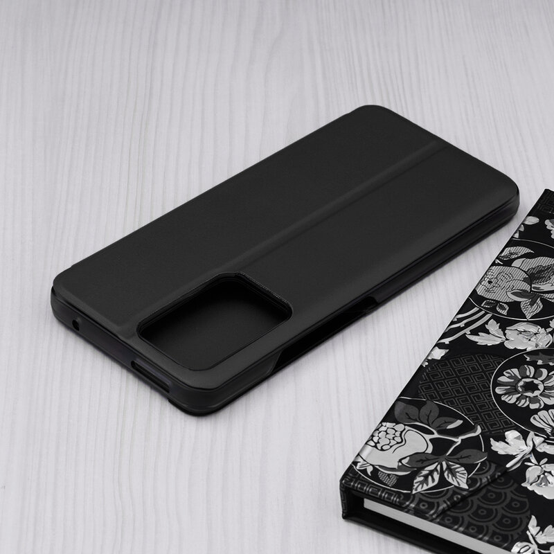 Husa Xiaomi 11T Eco Leather View flip tip carte, negru