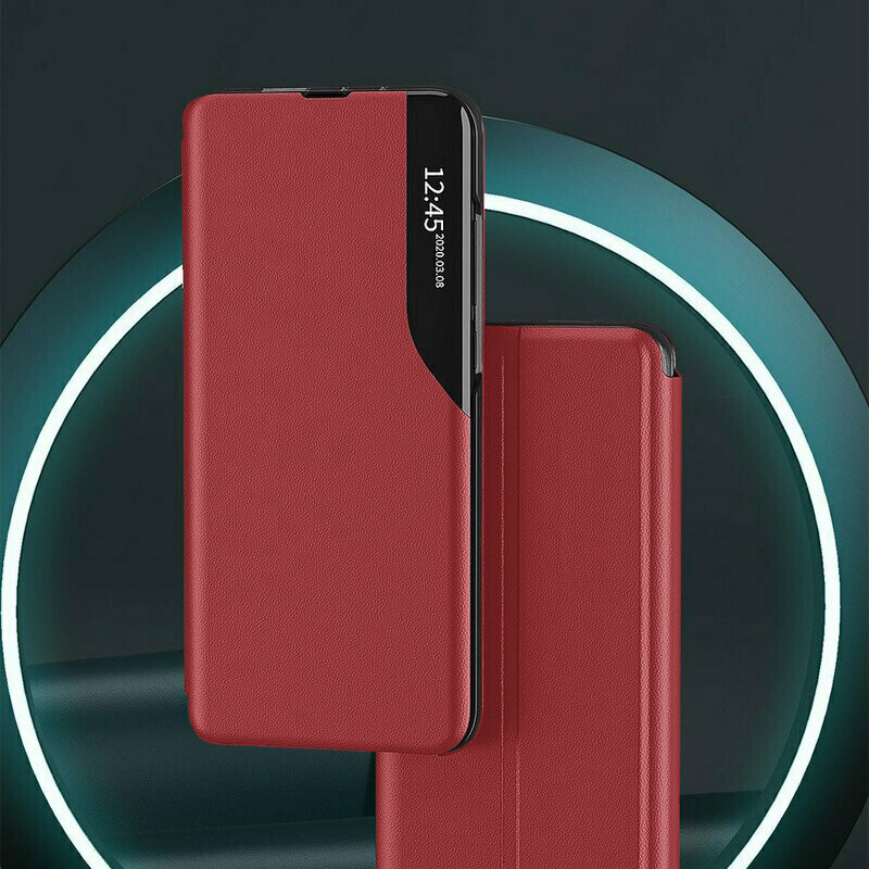 Husa Xiaomi 11T Eco Leather View flip tip carte, rosu
