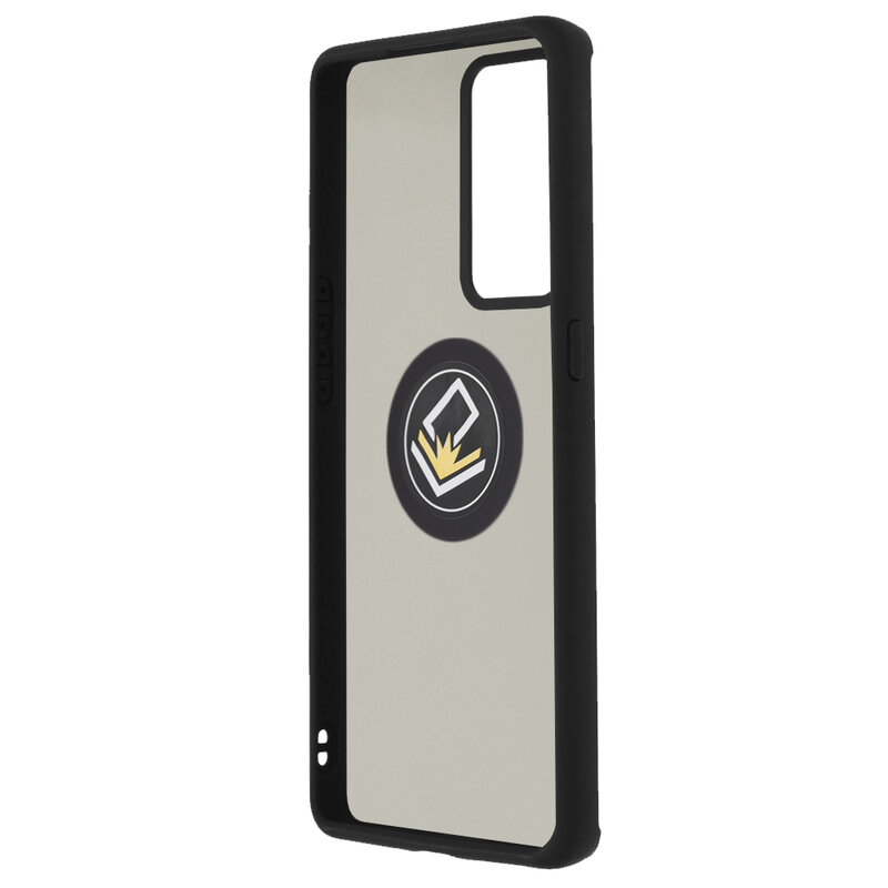 Husa Oppo Reno6 Pro 5G (Snapdragon) Techsuit Glinth cu inel suport stand magnetic, negru