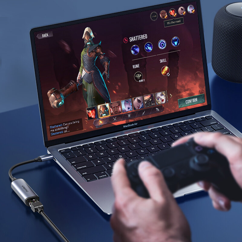 Adaptor USB-C la Ethernet Choetech, RJ45 2.5Gbps, gri, HUB-R02