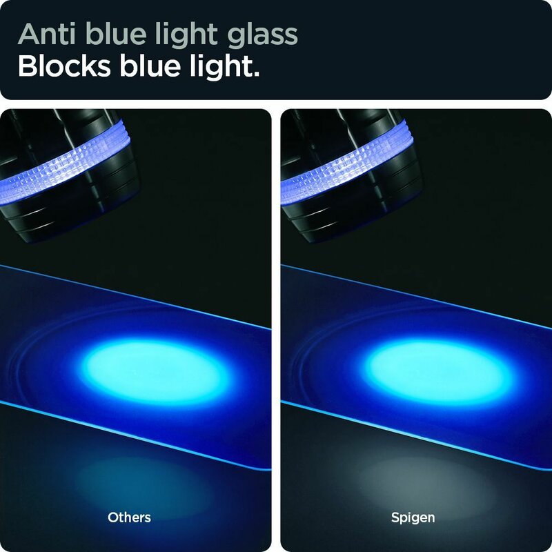 [Pachet 2x] Folie protectie lumina albastra iPhone 13 Spigen Glas.tR EZ Fit, clear