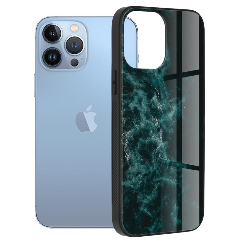 Husa iPhone 13 Pro Max Techsuit Glaze, Blue Nebula