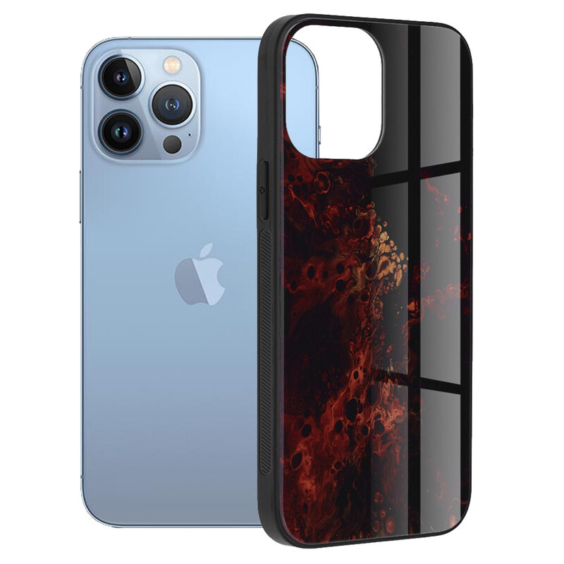 Husa iPhone 13 Pro Max Techsuit Glaze, Red Nebula