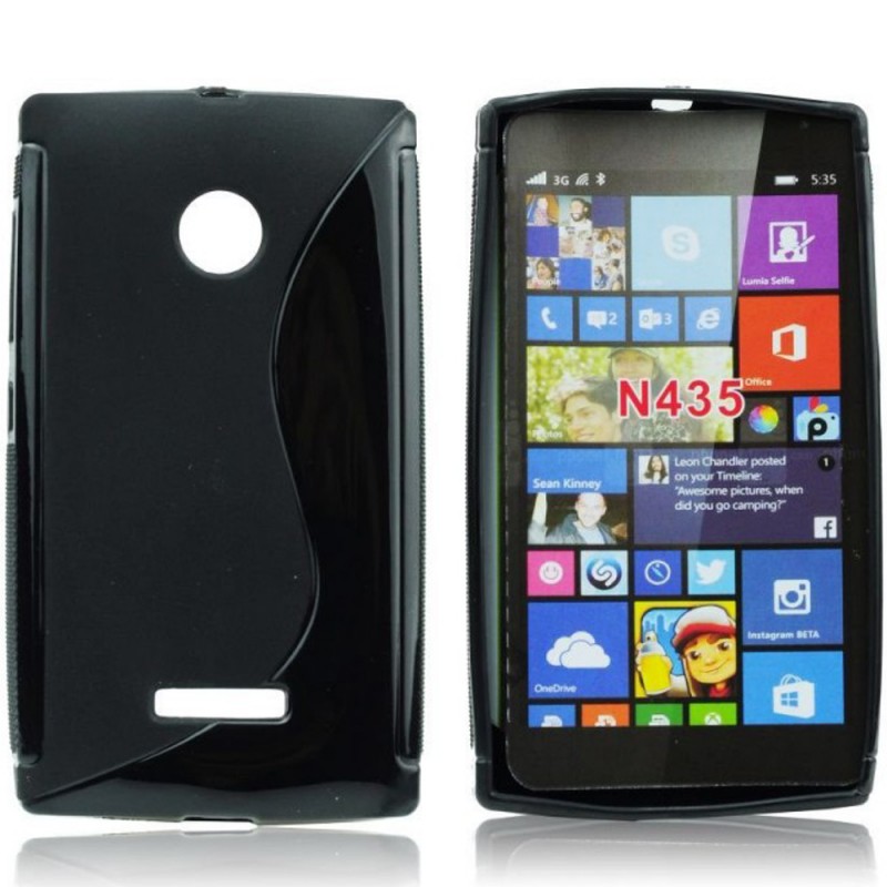 Husa Microsoft Lumia 435 Silicon Gel TPU Negru
