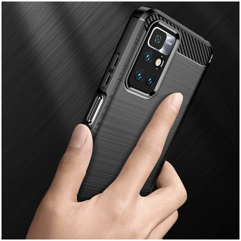 Husa Xiaomi Redmi 10 Techsuit Carbon Silicone, negru