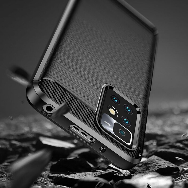 Husa Xiaomi Redmi 10 Techsuit Carbon Silicone, negru