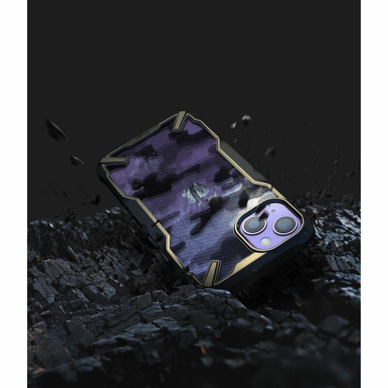 Husa iPhone 13 Ringke Fusion X Design - Camo Black