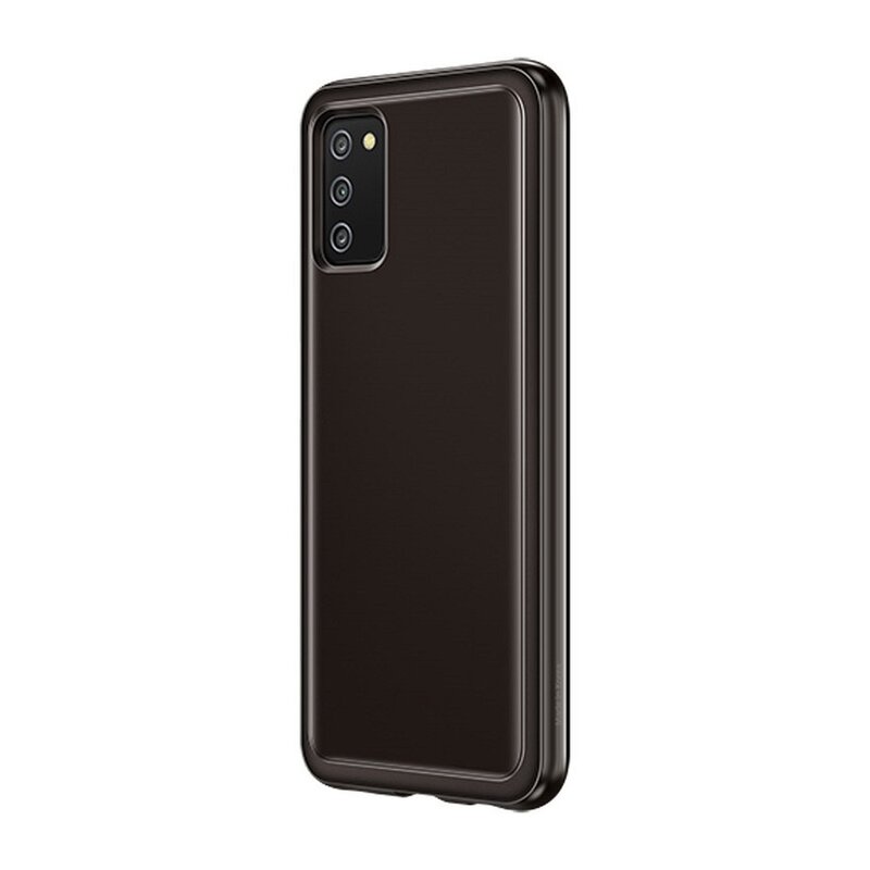 Husa originala Samsung Galaxy A03s Soft Clear Cover, negru transparenta
