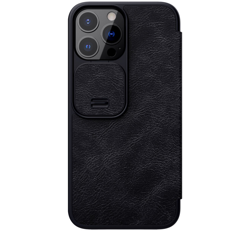 Husa iPhone 13 Pro Max Nillkin QIN Leather PRO, negru - CatMobile
