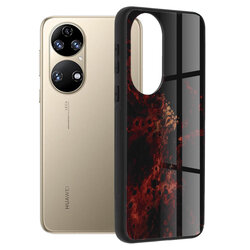 Husa Huawei P50 Techsuit Glaze, Red Nebula