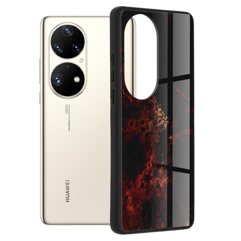 Husa Huawei P50 Pro Techsuit Glaze, Red Nebula