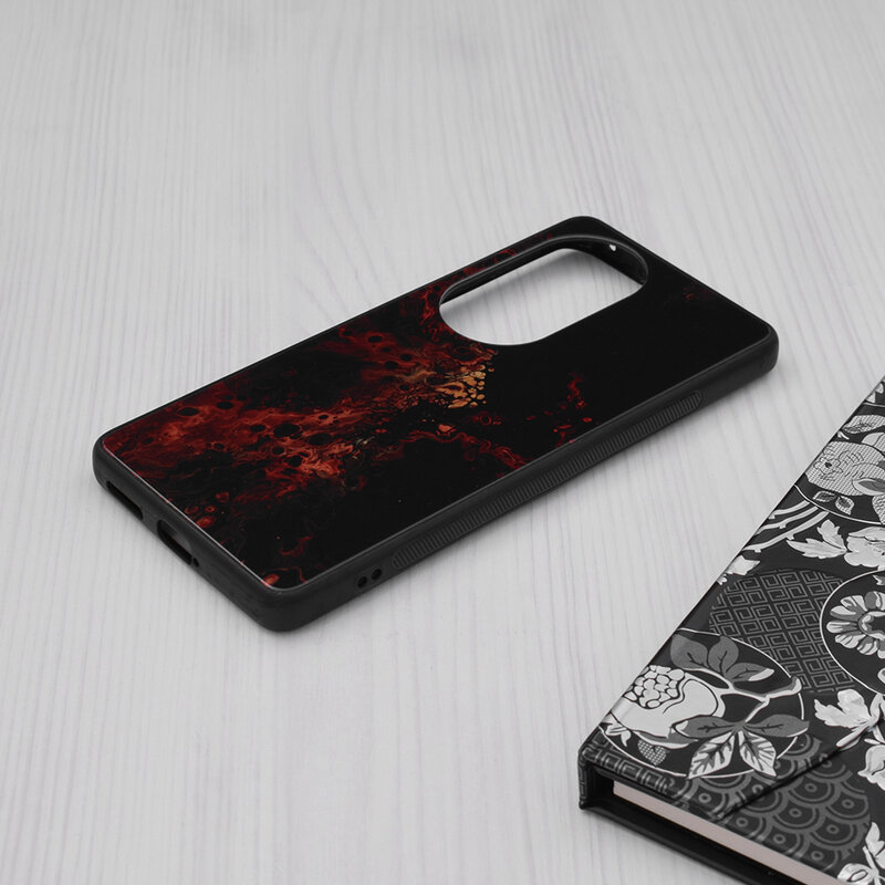 Husa Huawei P50 Pro Techsuit Glaze, Red Nebula