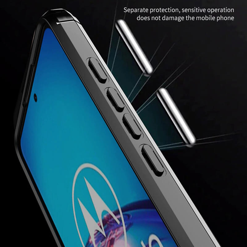 Husa Motorola Moto G60 Techsuit Carbon Silicone, negru