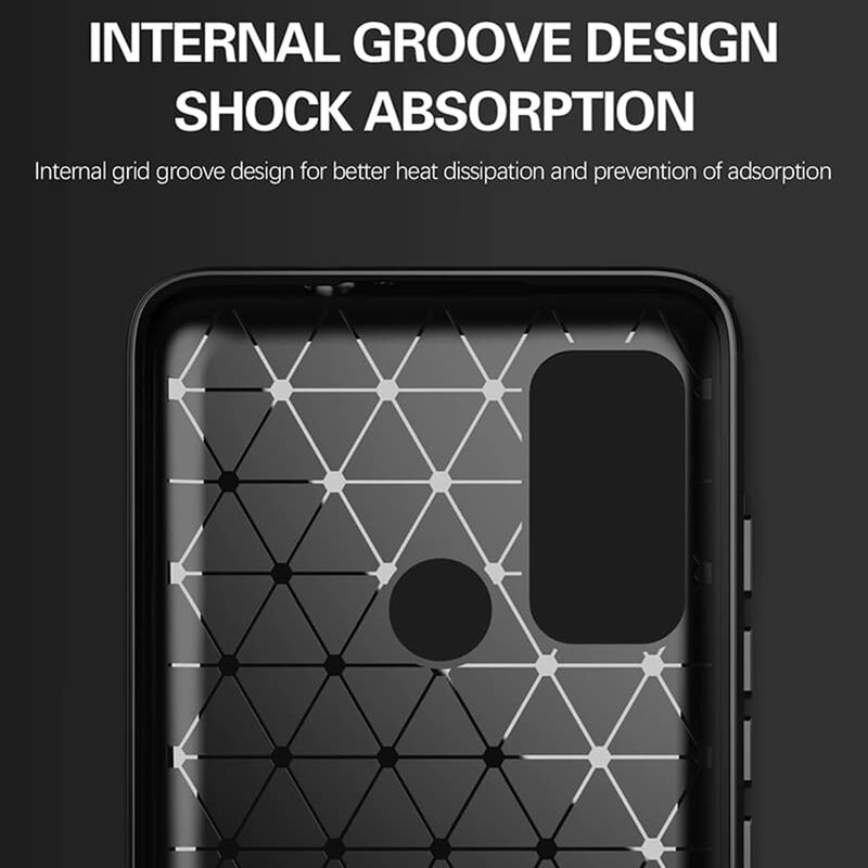 Husa Motorola Moto G60 Techsuit Carbon Silicone, negru