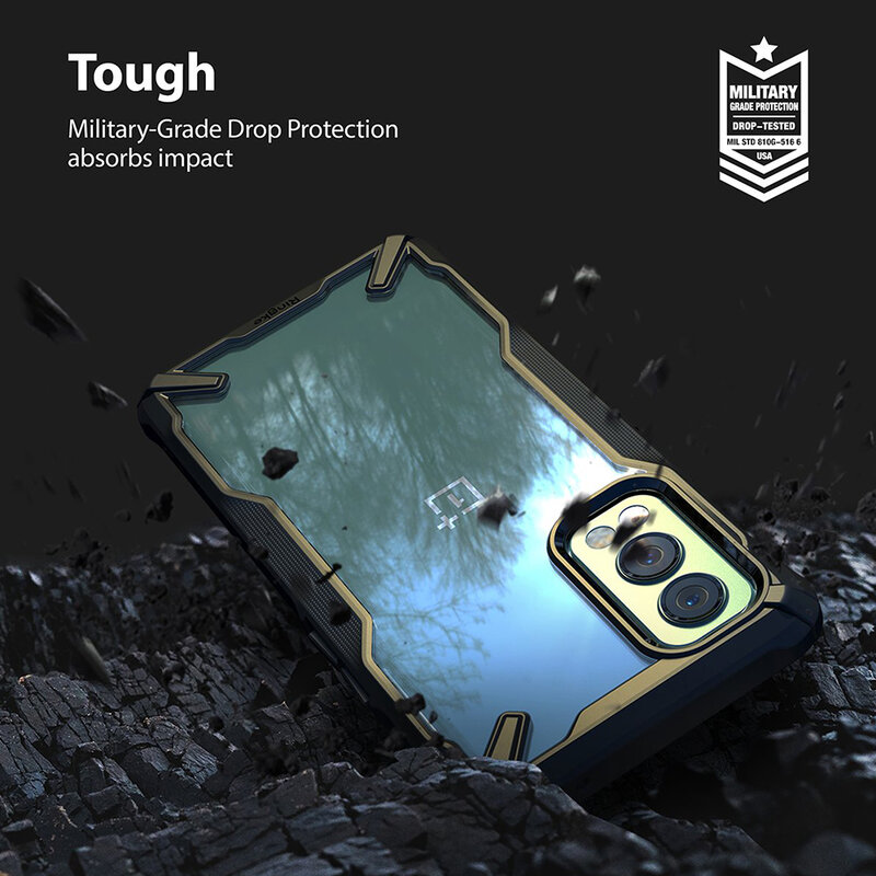 Husa OnePlus Nord 2 5G Ringke Fusion X Design - Camo Black