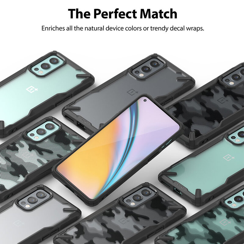 Husa OnePlus Nord 2 5G Ringke Fusion X Design - Camo Black