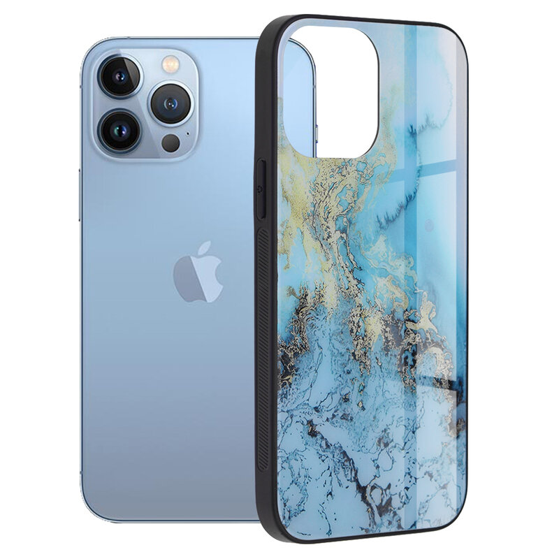 Husa iPhone 13 Pro Max Techsuit Glaze, Blue Ocean