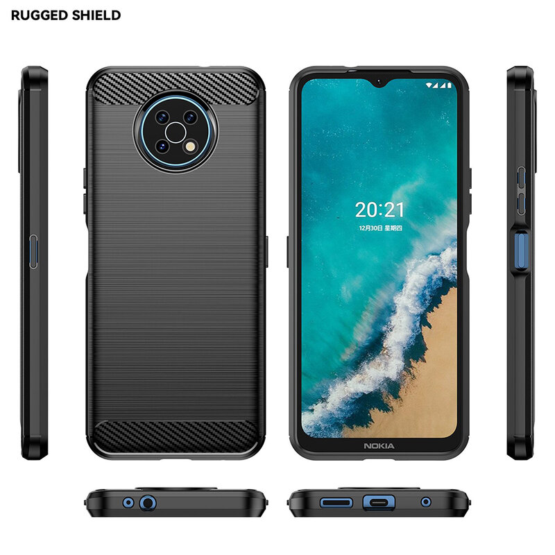 Husa Nokia G50 Techsuit Carbon Silicone, negru