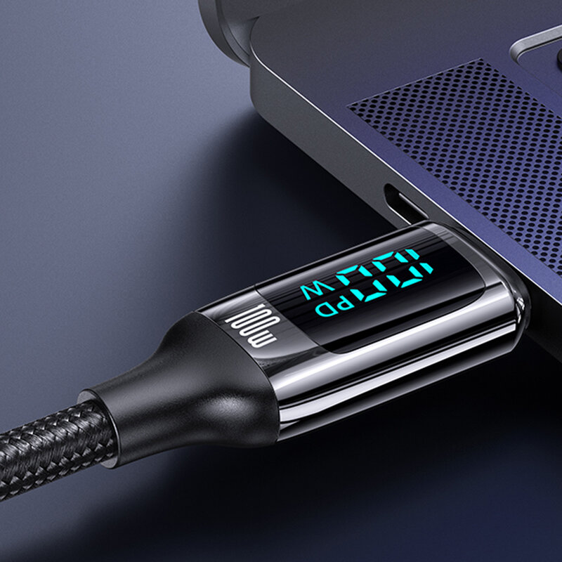 Cablu de date USB-C la Type-C PD100W Usams U78, 1.2m, negru