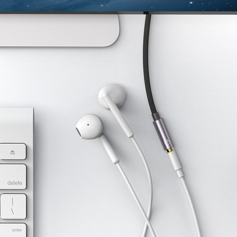 Cablu audio extensie Jack 3.5mm Yesido YAU26, 1m, negru